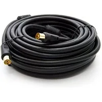 PremiumX 15m TV Antennenkabel IEC-Anschlusskabel Mantelstromfilter Schwarz TV-Kabel