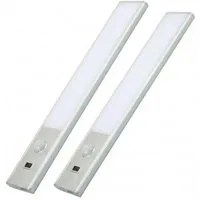 ZMH LED Unterbauleuchte 30.5cm Unterbauleuchte Küche LED– 2er Set Schrankbeleuchtung, Wiederaufladbar, 6000K Kaltweiß, Magnetisch, Kabellos für Küche