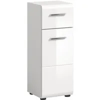 welltime Unterschrank FLORENZ, Höhe 80 cm, 1 Tür, 1 Schubkasten (1-St., TOPSELLER) Türanschlag wechselbar, hochwertige MDF Front, Badschrank, Bad
