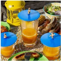 Lurch Glas Sommerdeckel Splash Boys 3er Set Glasabdeckung, Silikon