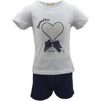 Girls Fashion T-Shirt & Shorts Sommer Set, T-Shirt + Shorts, MS241 (Set, T-Shirt + Shorts)