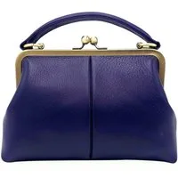 Taschenkinder Handtasche Damen Handtasche Leder "Kleine Olive", Umhängetasche, Vintage Stil., Echtleder Tasche mit Bügelverschluss