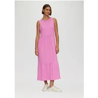 s.Oliver Maxikleid Kleid Volants-Kleid mit Crêpe-Struktur
