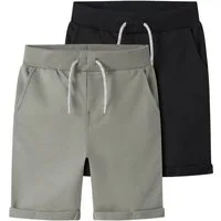 Name It Sweatshorts NKMVERMO 2P LONG SWE SHORTS UNB F NOOS (Packung, 2-tlg) Baumwolle
