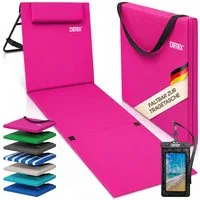 Detex Gartenliege, Strandmatte mit Gepolstert Rückenlehne Klappbar Strandliege Tragbar