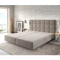 DELIFE Bettgestell Dream-Fine, Mikrofaser Beige 180x200 cm
