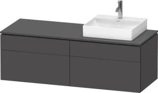 Duravit L-Cube Konsolenwaschtischunterbau wandhängend Graphit Matt 1420x550x482 mm - LC4870R49490000 LC4870R49490000