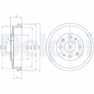 Delphi BREMSTROMMEL Mazda 323 Demio Mx-3