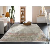 OCI DIE TEPPICHMARKE Teppich BESTELLER CAVA, rechteckig, Höhe: 8 mm, Glanz Viskose, mit Fransen, Hoch Tief Struktur, Vintage, Wohnzimmer