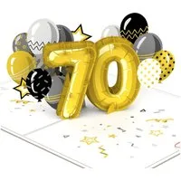 papercrush Geburtstagskarte 70. Geburtstag Pop-Up Karte