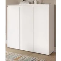Inn.Furn Kombikommode Assino (Mehrzweck Kommode in Weiß, 3-türig, 105 x 111 cm), bis zu 10 Fächer