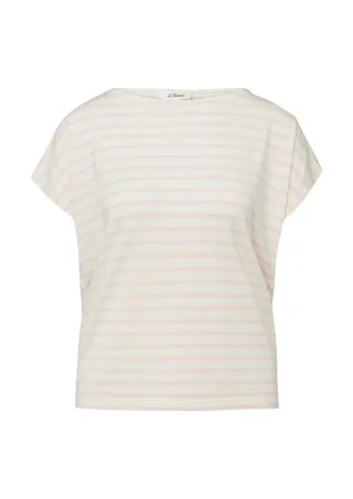 s.Oliver - T-Shirt pink|creme - Gr. - 44