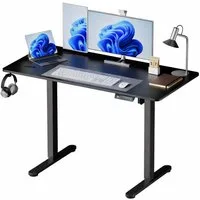 relaxdays Schreibtisch Höhenverstellbarer Schreibtisch Display, schwarz, 160 x 60 cm