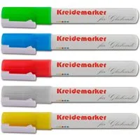 Karat Whiteboard Marker Kreidemarker, verschiedene Farben, Marker, besonders fein, (5-tlg), Non-permanent (Whiteboard-Eignung)