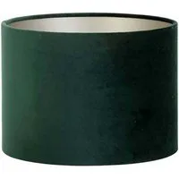 Dirk Davids Leuchten GmbH Lampenschirm Lampenschirm Zylinder in Velours Dunkel Grün 35-35-23cm