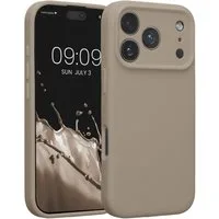 kwmobile Smartphone-Hülle Handyhülle für Apple iPhone 17 Pro Hülle, Hülle Silikon gummiert - Handyhülle - Handy Case in Taupe