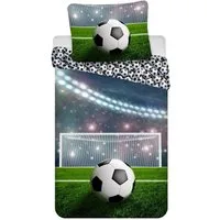 FARO pln Kinderbettwäsche Fußball Unisex Kinder, Renforcé, 2 teilig