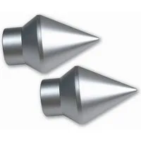 nodeko Gardinenstangen-Endstück Endkappe Spitze "Atlanta", Kunststoff, für Stangen Ø 20 mm, (Packung), zum Aufstecken an Vorhangstangen und Gardinenstangen