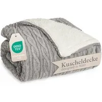 Wohndecke Oeko-TEX zertifizierte waschbare Wohn- & Kuscheldecke, Blumtal, mit weicher Sherpa-Innenseite