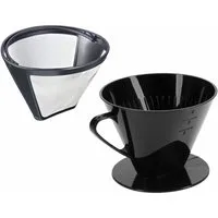 WESTMARK Permanentfilter Set, 2tlg., Dauerfilter + Kaffeefilter Gr.4, Four, PP, Edelstahl