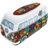 VW Collection by BRISA Kulturbeutel Volkswagen Neopren Schminktasche, Reisebeutel, funktionale Kosmetiktasche im T1 Bulli Bus Design, 23x11x8 cm