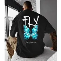 RMK T-Shirt RMK T-Shirt Herren Shirt Rundhals Schmetterling Butterfly aus Baumwolle
