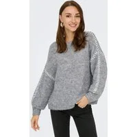 JDY Rundhalspullover JDYZOEY LIFE L/S ON STITCH PULL KNT NOOS mit dekorativen Ziernähten