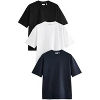 Next T-Shirt Schwere Relaxed Fit T-Shirts im 3er Pack (1-tlg)