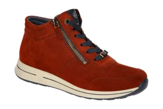 ara 1224808-92 Osaka 2.0 Damen Mid Cut Sneaker rot ziegel H-Extra Weit