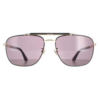 Police Aviator Mens Rose Gold Semi Matte Schwarz Smoke SPLD43 Origins 44