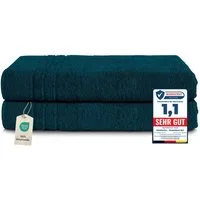Komfortec Saunatuch Frotte aus 100% Baumwolle, Frottee (Packung, 2-St), 80x200 Saunatücher set XXL, Weich, Schnelltrocknend