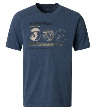 CASAMODA - T-Shirt mit Frontprint blau - Gr. - L