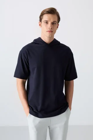 Übergröße Kapuzen T-Shirt mit kurzen Ärmeln