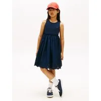 Tommy Hilfiger A-Linien-Kleid BRODERIE ANGLAISE COMBI DRESS Kinder bis 16 Jahre, knielang, mit Lochstickerei