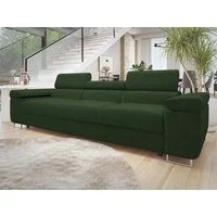 MIRJAN24 Sofa Torezio 3 Cord, Einstellbare Kopfstützen, 263x102x70-90 cm