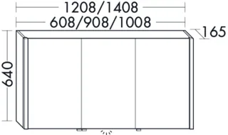 Burgbad Spiegelschrank Bel HGL 640x1408x165 bel Lack HGL, SPFW140LPN090 SPFW140LPN090