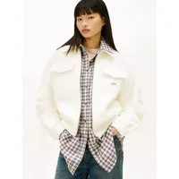 Tommy Jeans Blouson TJW OVS WOOL ZIP FRONT JACKET mit Wolle
