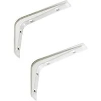 SO-TECH® Wandregalhalter Regalkonsole RK15 Regalwinkel Regalträger Wandkonsole, 2-tlg., Regalhalterung weiß 121 x 83 mm, 2 Stück