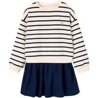 vertbaudet Minikleid Mädchen Kleid mit bedrucktem Oberteil