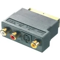 Vivanco Scart-Adapter auf SVHS 3x Cinch vergoldet Video-Adapter Scart,Cinch, Scart-Umstecker zu S-Video VHS Mini-Din + 3x Cinch-Stecker Audio/Video