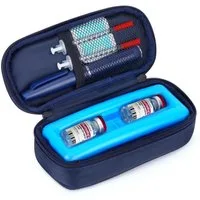 LuxusKollektion Kühltasche Insulin Kühltasche TSA zugelassen Kühlakku Medikamenten B3 marineblau