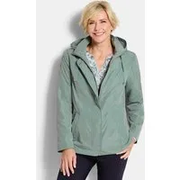 GOLDNER Outdoorjacke Outdoor-Jacke mit Kapuze Übergangsjacke mit Stehkragen, Reißverschluss, Taschen und Langarm