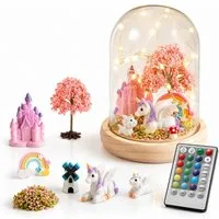 Wootoy Kreativset Einhorn Nachtlicht Bastelset Kinder DIY LED-Nachtlicht, (mit Bebilderte Schritt-für-Schritt-Anleitung, 1-tlg., verbindet kreatives Gestalten mit spielerischem Lernen), Geschenkidee für Kinder und Einhorn-Fans mit dekorativem Mehrwer