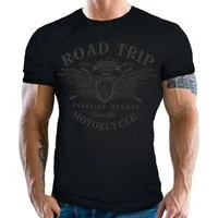 GASOLINE BANDIT® T-Shirt für Biker Racer Motorrad Fans: Road Trip