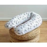 Loolay Seitenschläferkissen WAFFELPIQUE Blumen Schwangerschaftskissen Schlafen Kissen Stillkissen, M/ L oder L/ XL KISSEN + Bezug / 6 MUSTER Auswahl: Waffelstoff Waffelpique/ Türkis BLUMENWIESE Braun, Blau, Rosa, Gelb, Weiß, 170 o.190 cm Kissen. PREM
