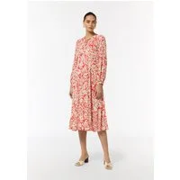 comma Midikleid Kleid Midikleid mit Crêpestruktur