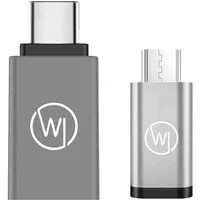 Wicked Chili 2er Set MicroUSB + USB C Superspeed OTG Handy Adapter USB-Adapter MicroUSB, USB-C zu USB-A, USB-C, MicroUSB auf USB C Adapter: Für OTG-fähige Smartphones / Tablets mit m