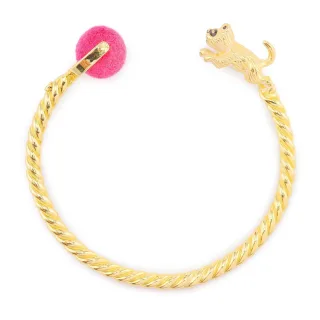 Katzen Armband vergoldet