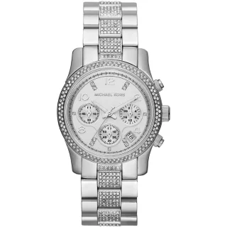 Michael Kors MK5825 Runway Chronograph Damen Silber Uhr