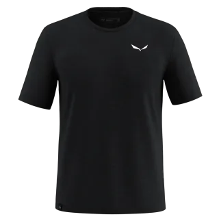SALEWA - Eagle Minilogo Merino T-Shirt Herren - Schwarz (Gr.48)